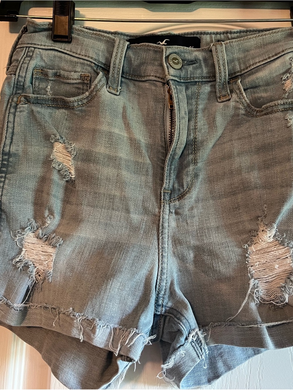 Hollister Light Blue Denim Jeans with Metal Button